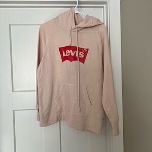 Levi's Pink Hoodie with Red Logo